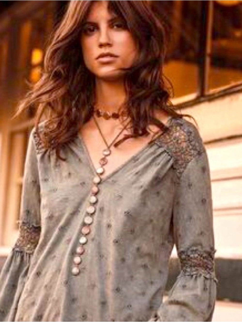 Anthropologie Lena Bernard Gemline lariat necklace